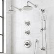 Marceau Thermostatic Shower System With Dual Showerheads, Slide Bar and Hand Shower - Cross Handles, , large image number 2
