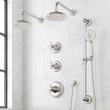 Marceau Thermostatic Shower System With Dual Showerheads, Slide Bar and Hand Shower - Cross Handles, , large image number 3