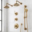 Marceau Thermostatic Shower System With Dual Showerheads, Slide Bar and Hand Shower - Lever Handles, , large image number 0