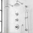 Marceau Thermostatic Shower System With Dual Showerheads, Slide Bar and Hand Shower - Lever Handles, , large image number 2