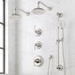 Marceau Thermostatic Shower System With Dual Showerheads, Slide Bar and Hand Shower - Lever Handles, , large image number 3