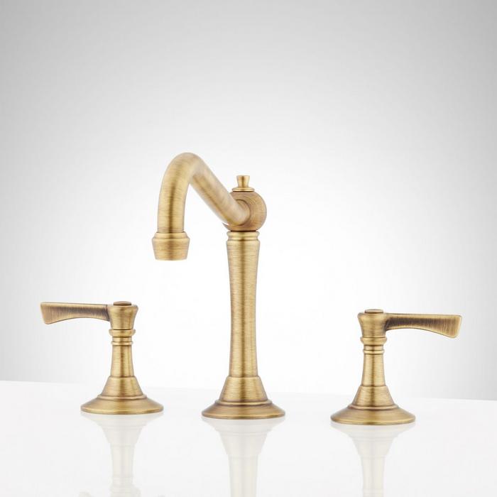 Marceau Widespread Bathroom Faucet in Aged Brass
