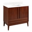 36" Sybill Mahogany Vanity - Outlet - Rect undermount - Washed Walnut - FW Quartz - 1 Hole, , large image number 0