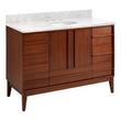48" Sybill Mahogany Vanity - Outlet - Undermount Sink - Washed Walnut - Carrara Marble - 3 Hole, , large image number 0