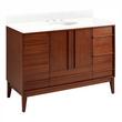 48" Sybill Mahogany Vanity - Outlet - Undermount Sink - Washed Walnut - FW Quartz - 3 Hole, , large image number 0