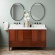 60" Sybill Mahogany Double Vanity - Outlets - Rect Undermount - Washed Walnut, , large image number 1