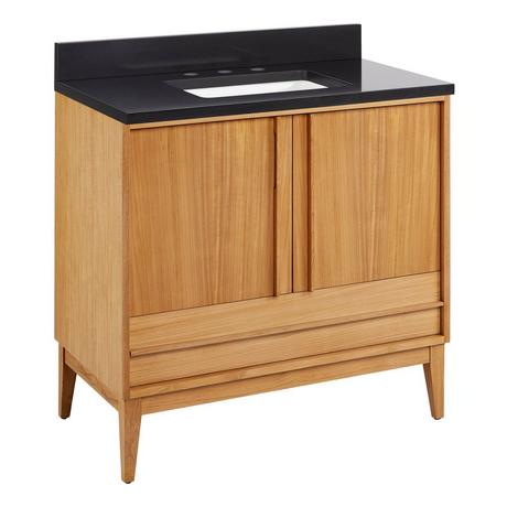 36" Sybill Vanity - Outlet - Rect Undermount - Natural Teak