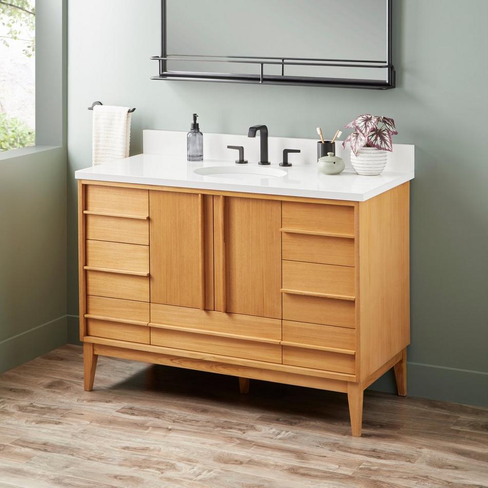 48" Sybill Vanity - Outlet - Undermount - Natural Teak, , large image number 0