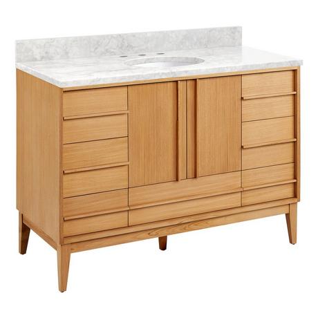 48" Sybill Vanity - Outlet - Undermount - Natural Teak