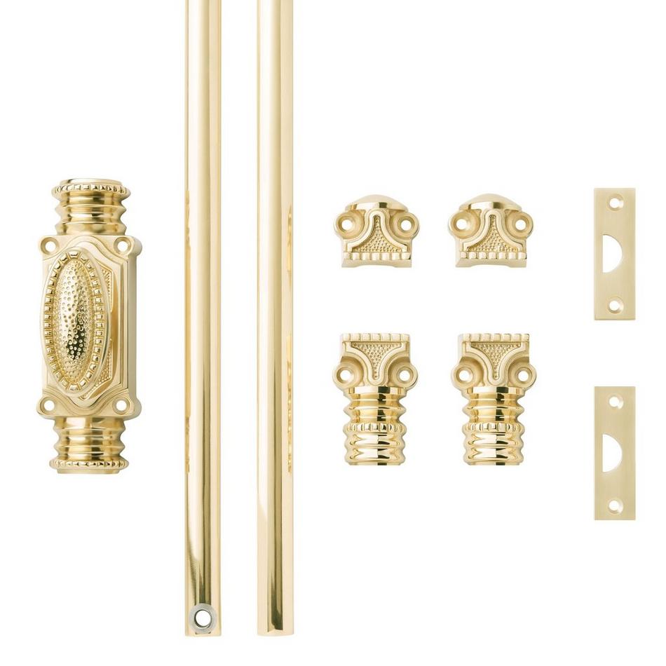 Aldemer Brass Cabinet Cremone Bolt - Polished Brass, , large image number 3
