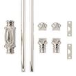 Aldemer Brass Cabinet Cremone Bolt - Polished Nickel, , large image number 3