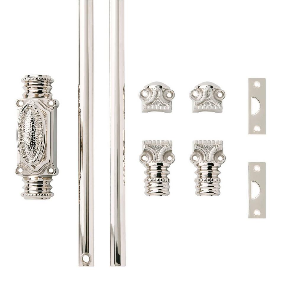 Aldemer Brass Cabinet Cremone Bolt - Polished Nickel, , large image number 3