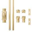 Aldemer Brass Cabinet Cremone Bolt - Satin Brass, , large image number 3