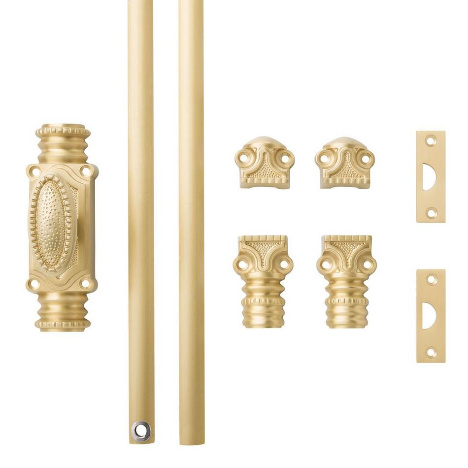 Aldemer Brass Cabinet Cremone Bolt - Satin Brass, , large image number 3