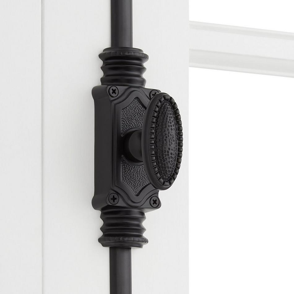 Aldemer Brass Door Cremone Bolt - Matte Black, , large image number 0