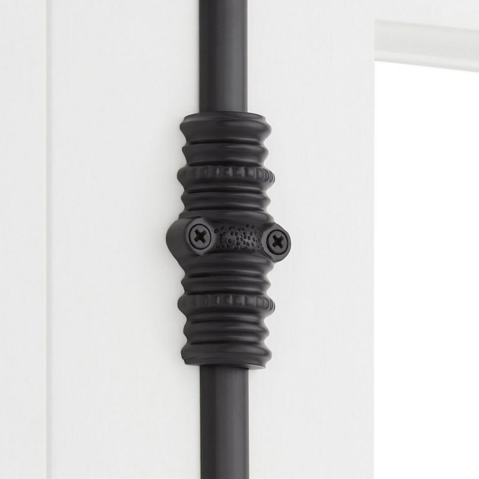 Aldemer Brass Door Cremone Bolt - Matte Black, , large image number 1