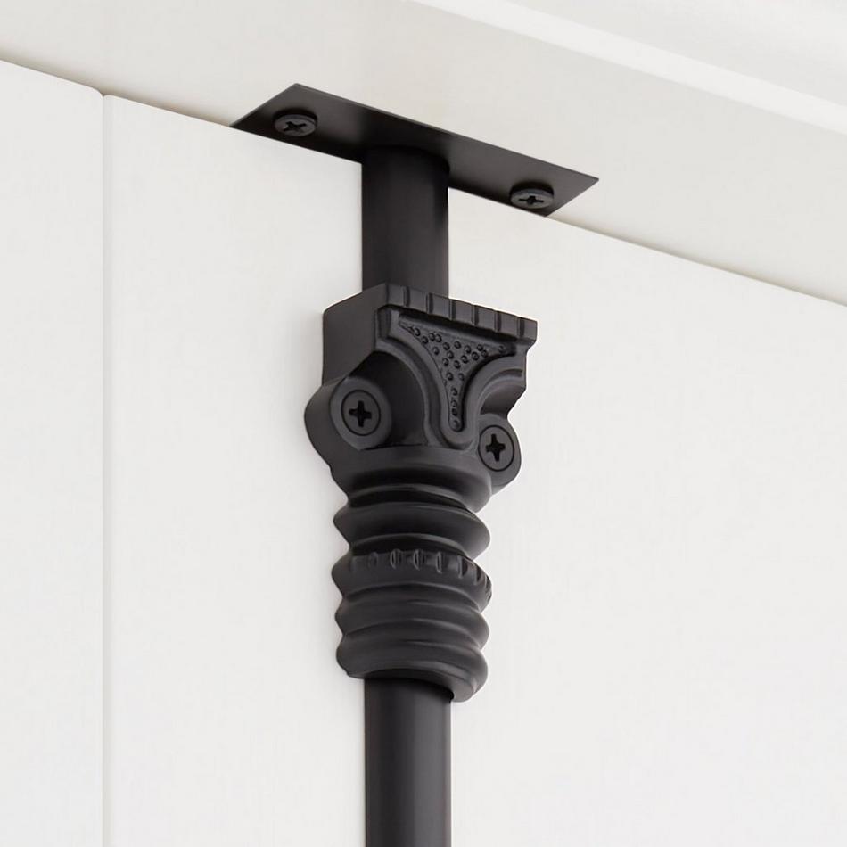 Aldemer Brass Door Cremone Bolt - Matte Black, , large image number 3