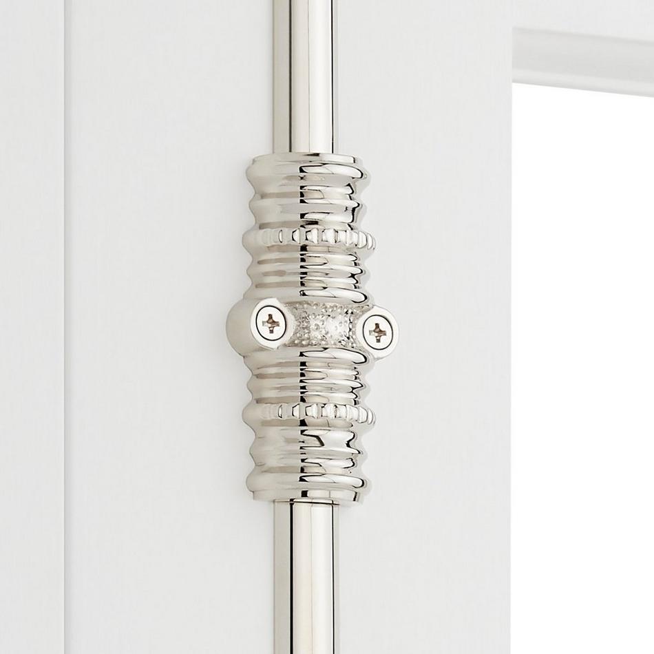 Aldemer Brass Door Cremone Bolt - Polished Nickel, , large image number 1