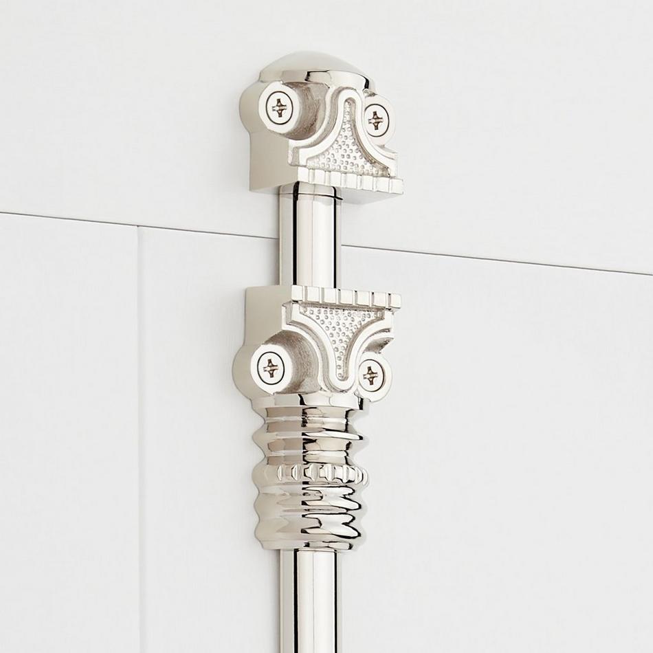 Aldemer Brass Door Cremone Bolt - Polished Nickel, , large image number 2
