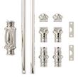Aldemer Brass Door Cremone Bolt - Polished Nickel, , large image number 4