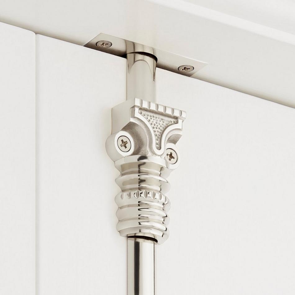 Aldemer Brass Door Cremone Bolt - Polished Nickel, , large image number 3