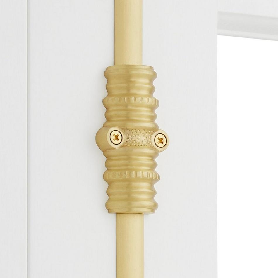 Aldemer Brass Door Cremone Bolt - Satin Brass, , large image number 1