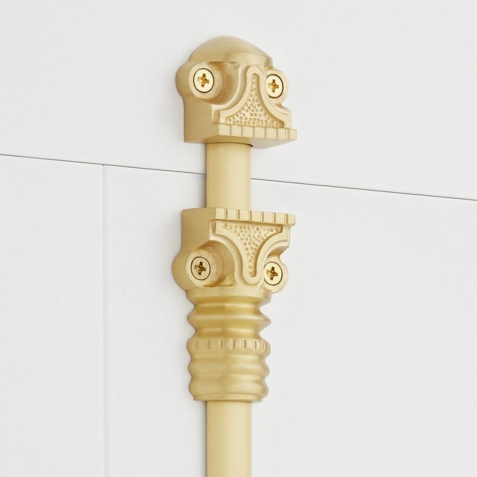Aldemer Brass Door Cremone Bolt - Satin Brass, , large image number 2