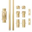 Aldemer Brass Door Cremone Bolt - Satin Brass, , large image number 4
