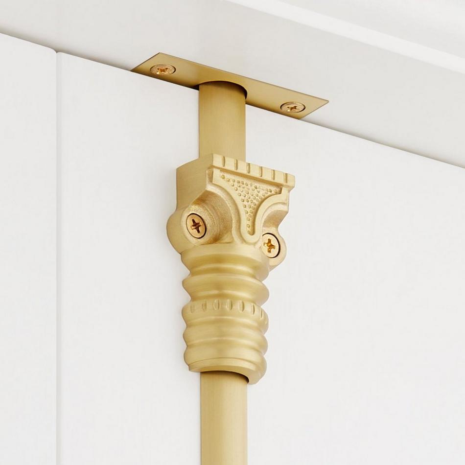 Aldemer Brass Door Cremone Bolt - Satin Brass, , large image number 3