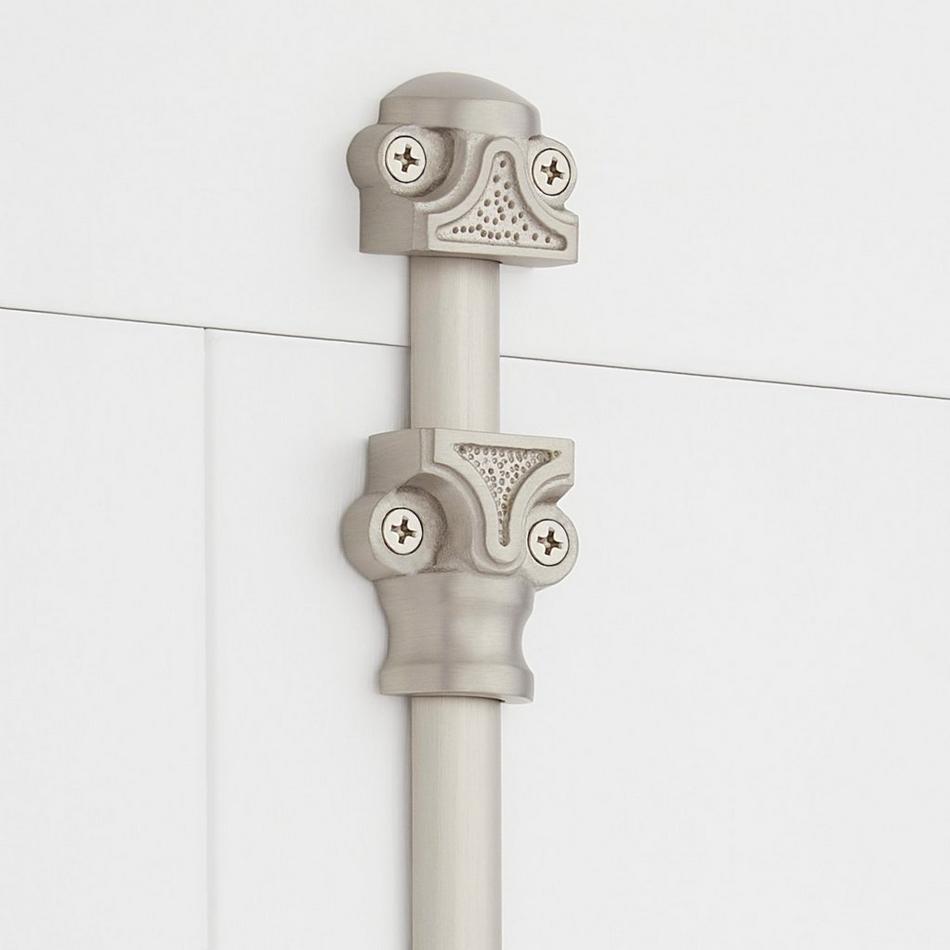 Corabel Brass Window Cremone Bolt - Brushed Nickel, , large image number 2