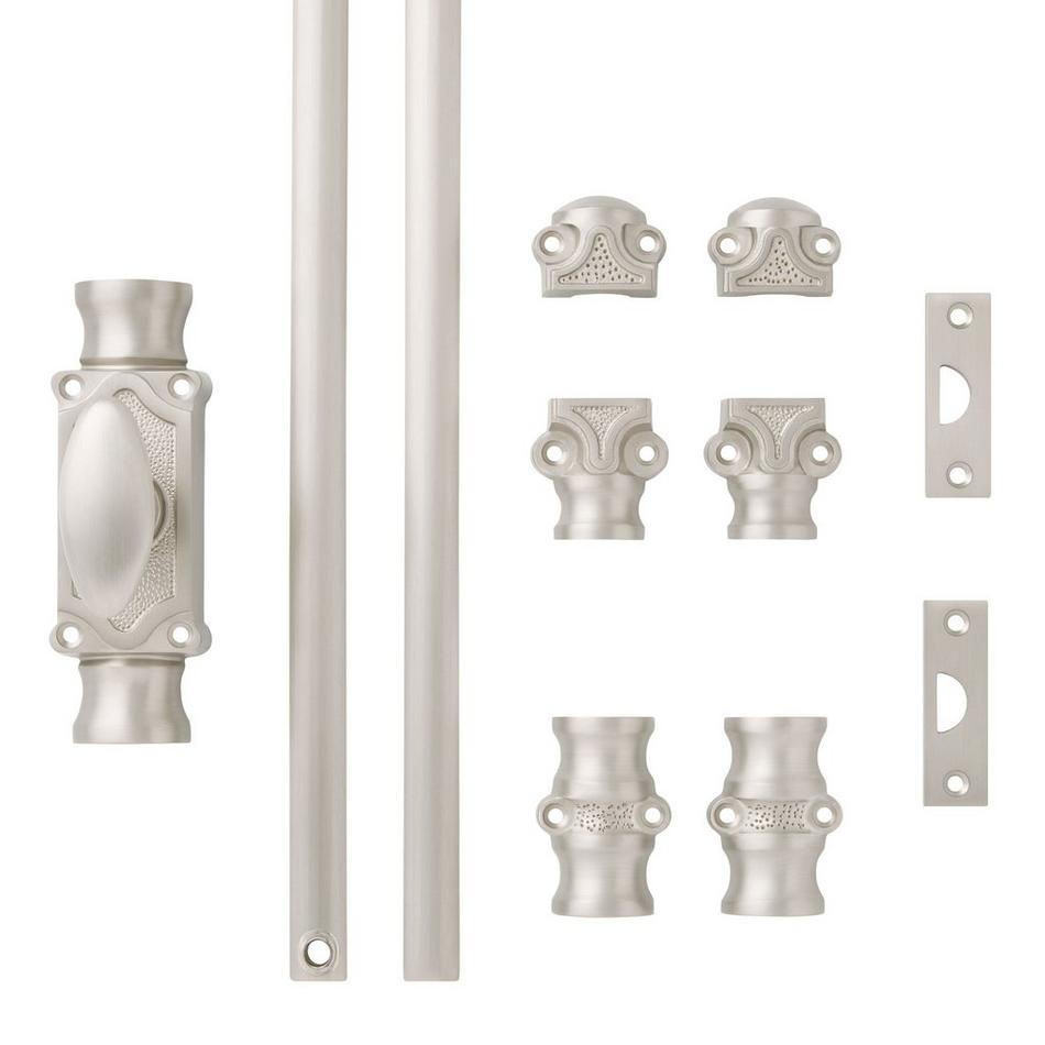Corabel Brass Window Cremone Bolt - Brushed Nickel, , large image number 4