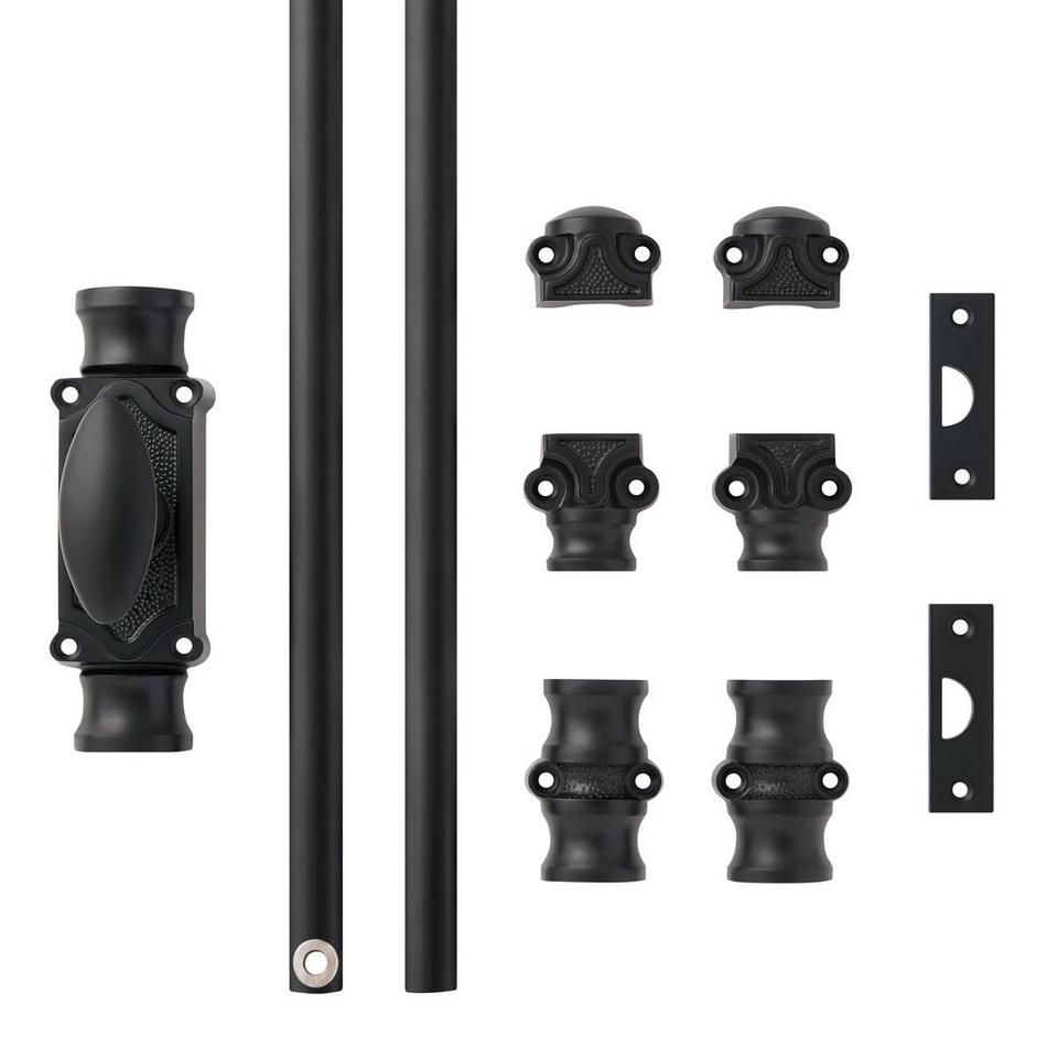 Corabel Brass Door Cremone Bolt - Matte Black, , large image number 4