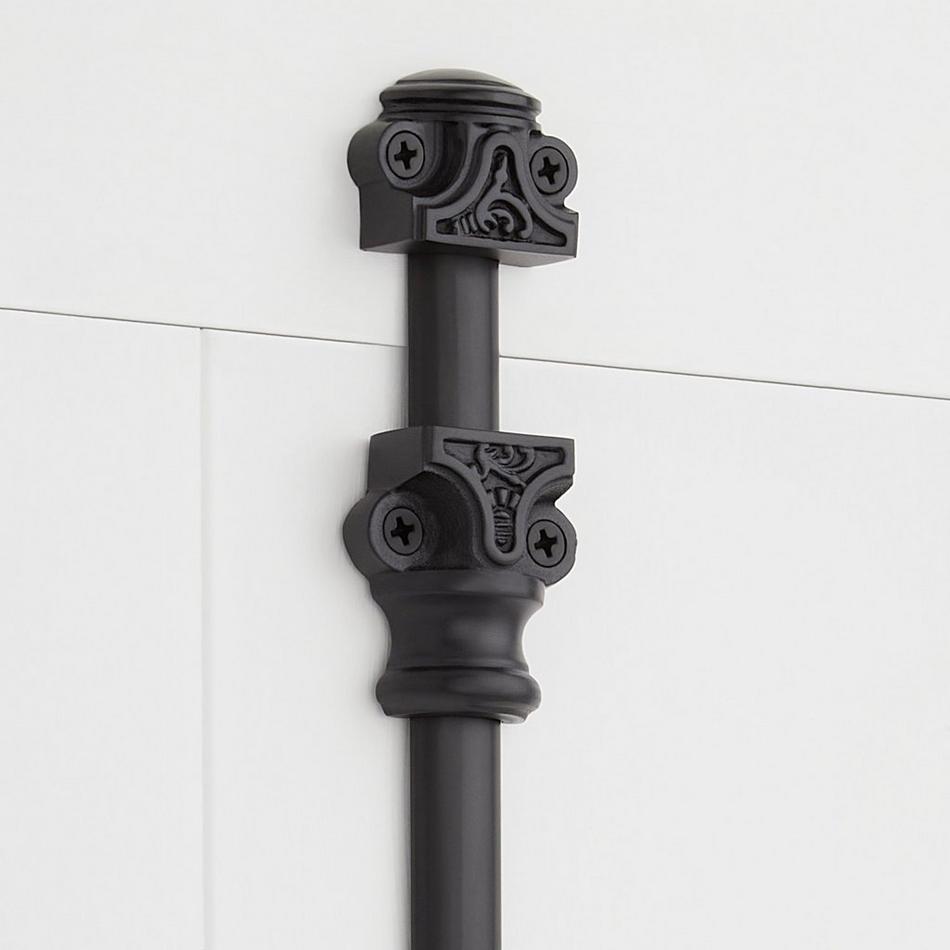 Helmina Brass Cabinet Cremone Bolt - Matte Black, , large image number 1