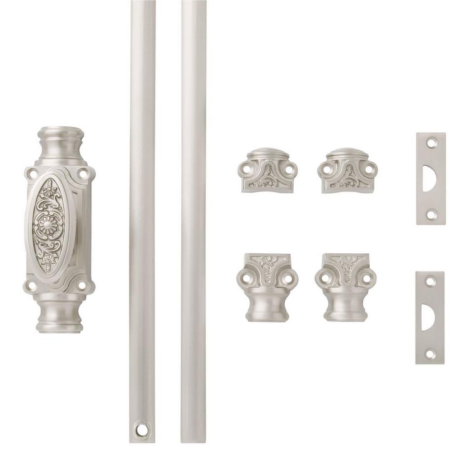 Helmina Brass Cabinet Cremone Bolt - Brushed Nickel, , large image number 3