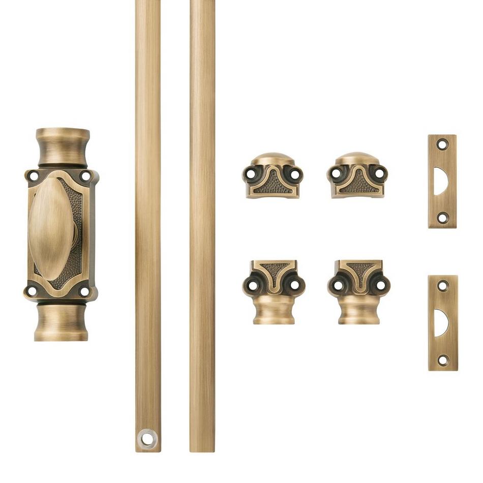 Helmina Brass Cabinet Cremone Bolt - Antique Brass, , large image number 3