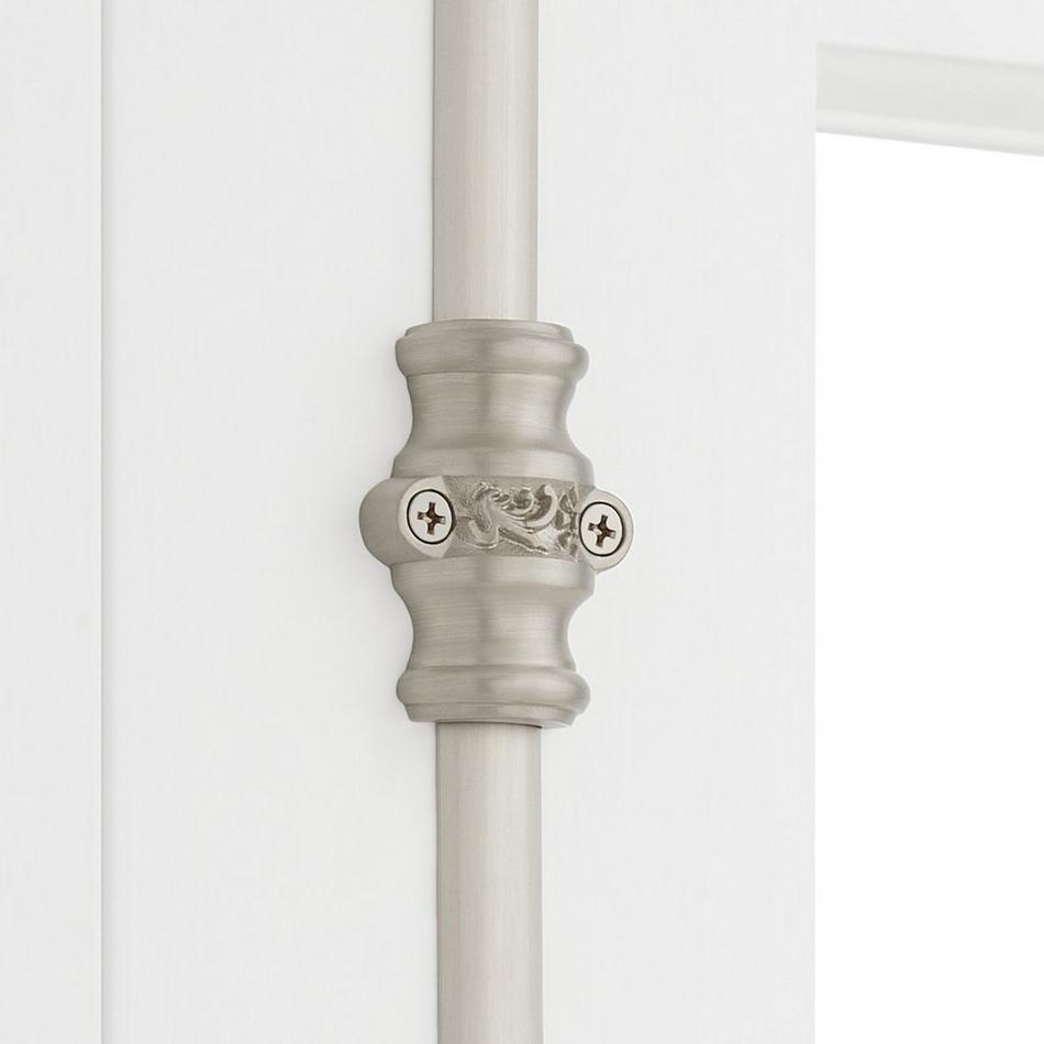 Helmina Brass Window Cremone Bolt - Brushed Nickel, , large image number 1