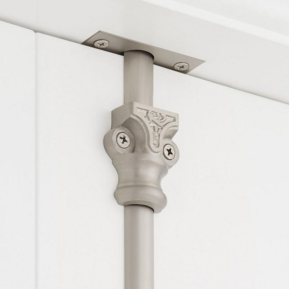 Helmina Brass Window Cremone Bolt - Brushed Nickel, , large image number 3