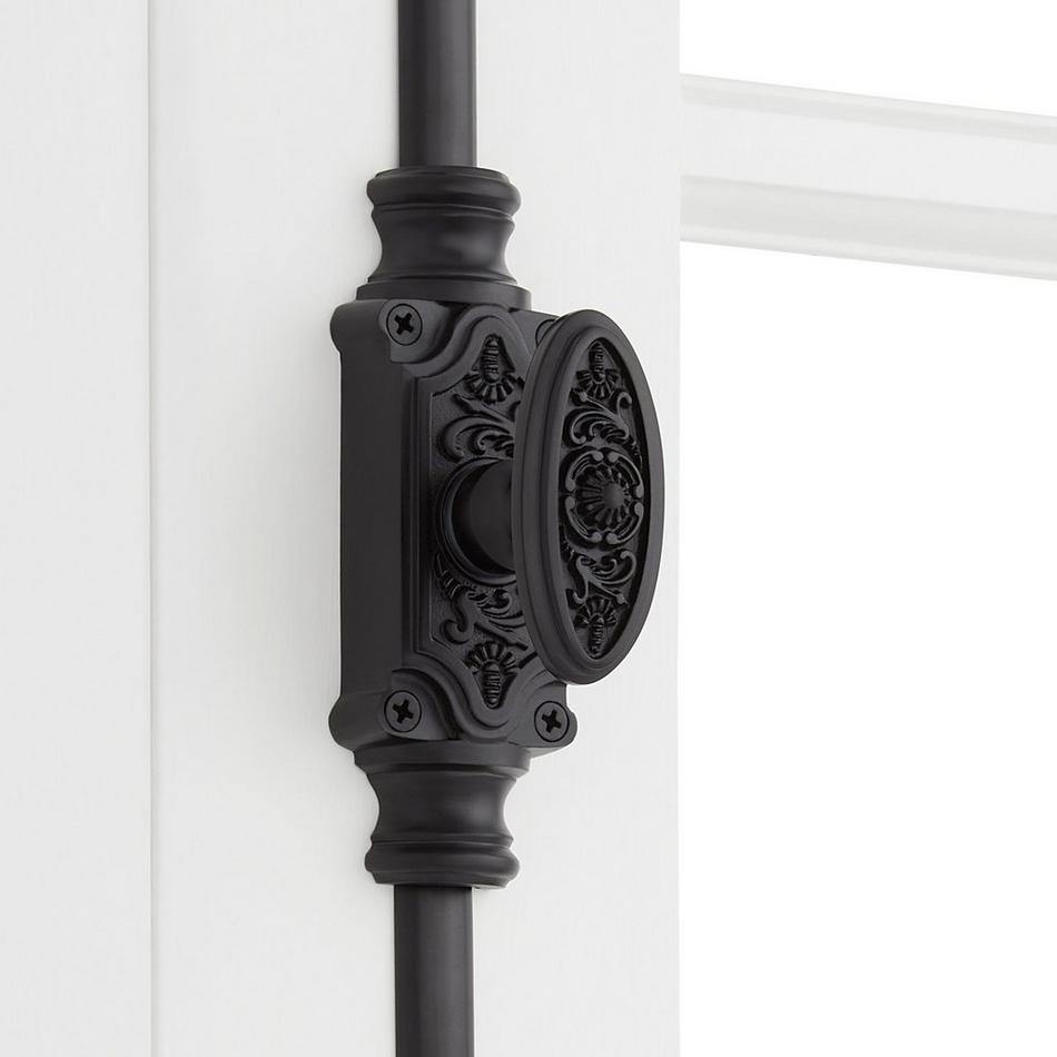 Helmina Brass Door Cremone Bolt - Matte Black, , large image number 0