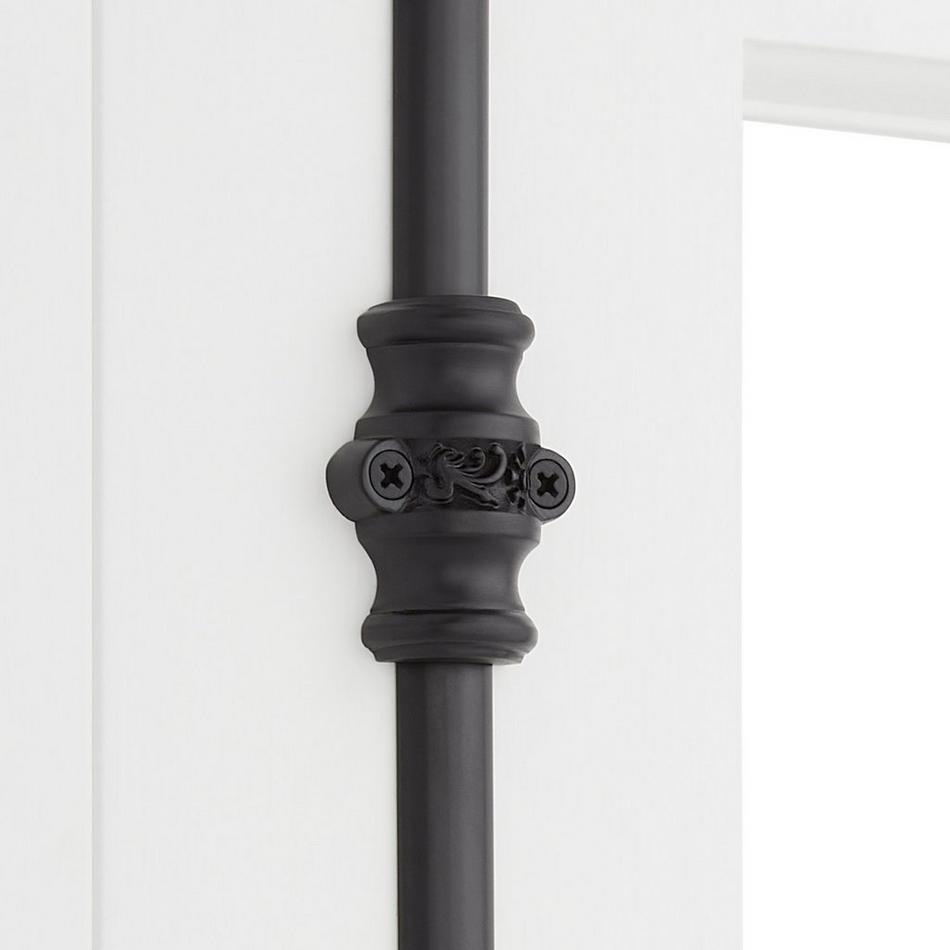 Helmina Brass Door Cremone Bolt - Matte Black, , large image number 1