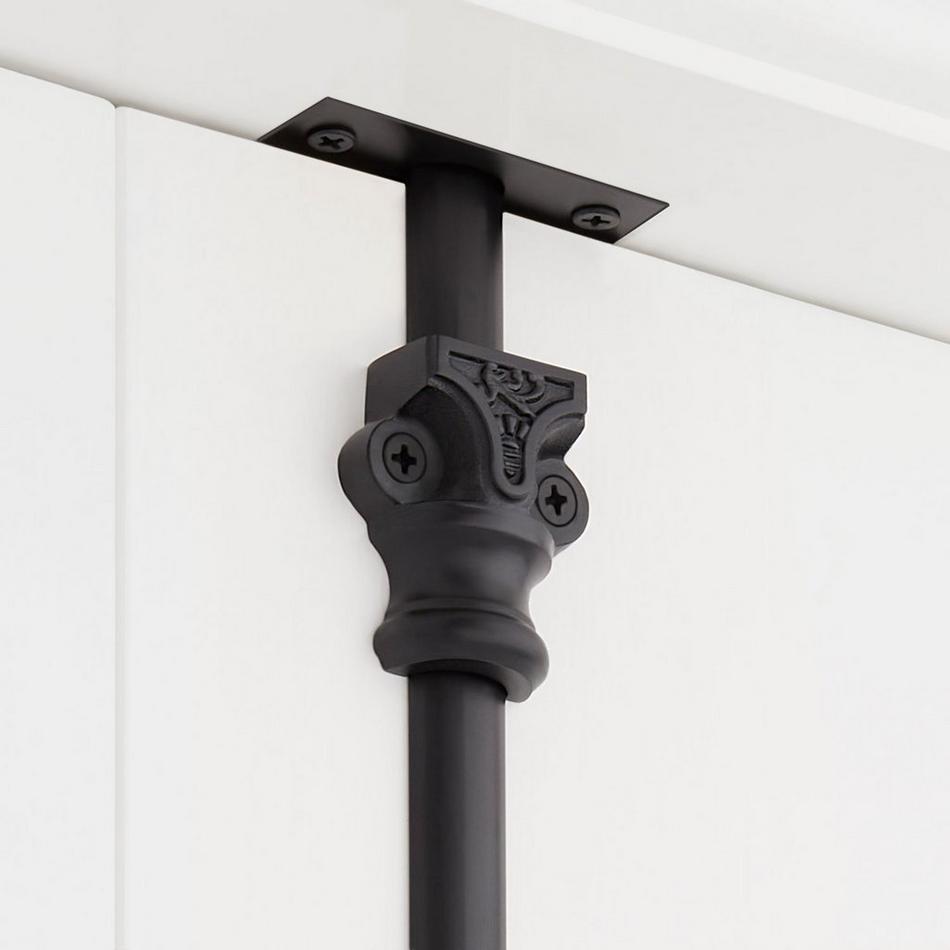Helmina Brass Door Cremone Bolt - Matte Black, , large image number 3