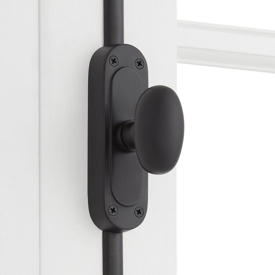 Odette Brass Cabinet Cremone Bolt - Matte Black, , large image number 0