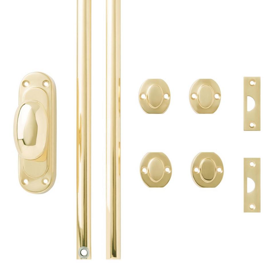 Odette Brass Cabinet Cremone Bolt - Polished Brass, , large image number 3