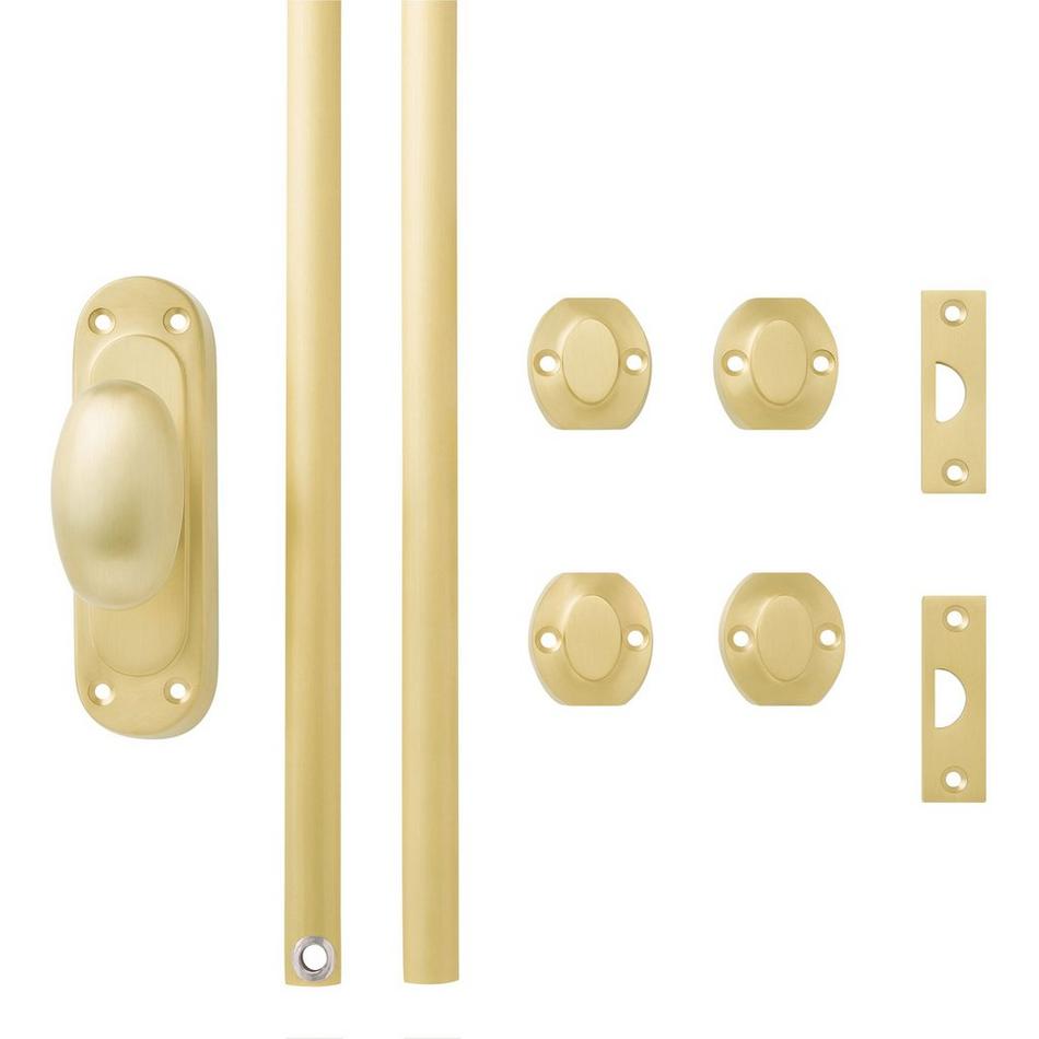 Odette Brass Cabinet Cremone Bolt - Satin Brass, , large image number 3
