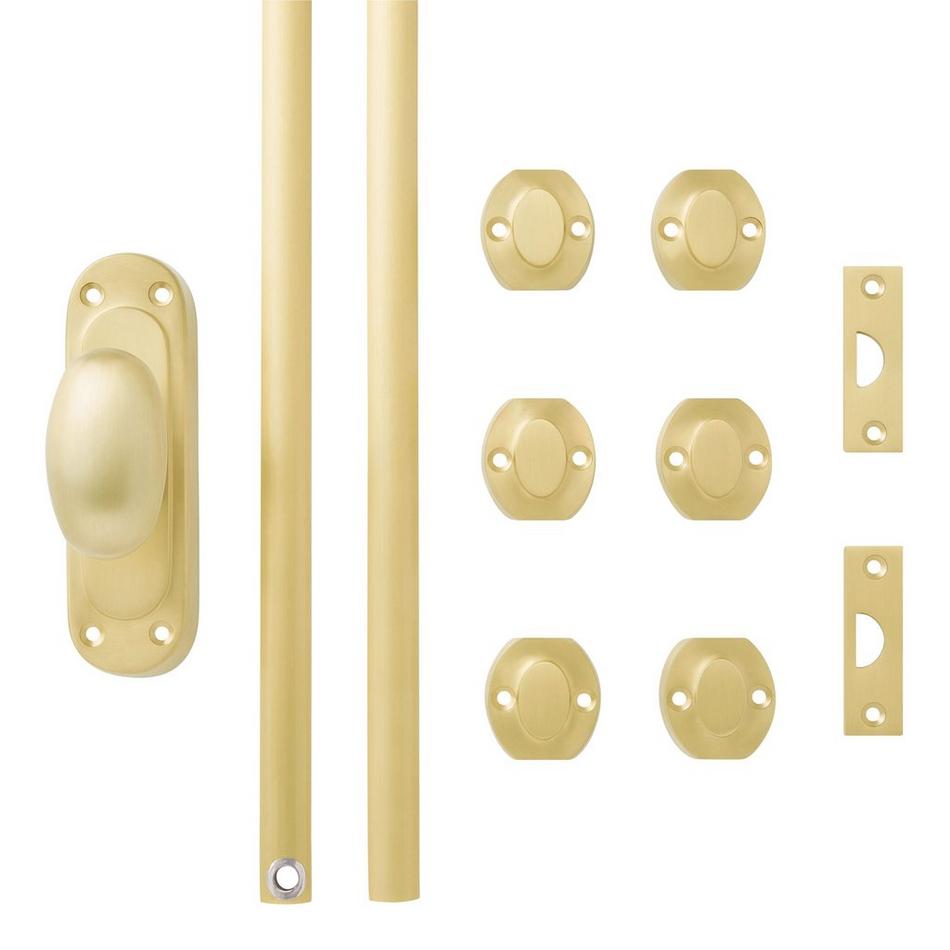 Odette Brass Window Cremone Bolt - Satin Brass, , large image number 4