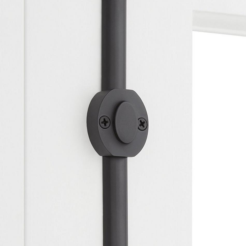 Odette Brass Door Cremone Bolt - Matte Black, , large image number 1