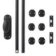Odette Brass Door Cremone Bolt - Matte Black, , large image number 4