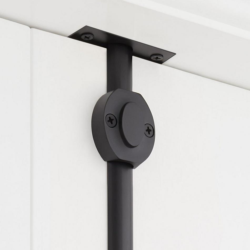 Odette Brass Door Cremone Bolt - Matte Black, , large image number 3