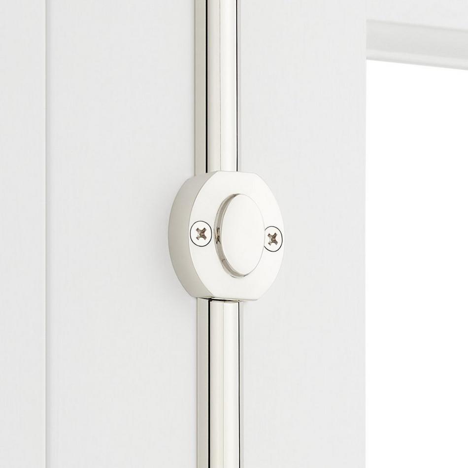 Odette Brass Door Cremone Bolt - Polished Nickel, , large image number 1