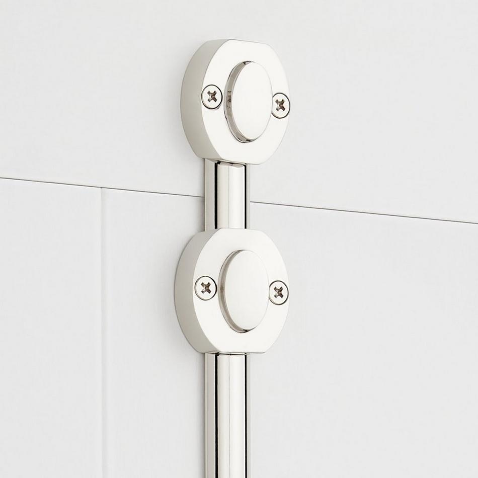 Odette Brass Door Cremone Bolt - Polished Nickel, , large image number 2