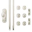 Odette Brass Door Cremone Bolt - Polished Nickel, , large image number 4